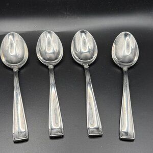 Reed & Barton Benson Flatware Stainless 4 Oval Soup Spoons Durable & Elegant